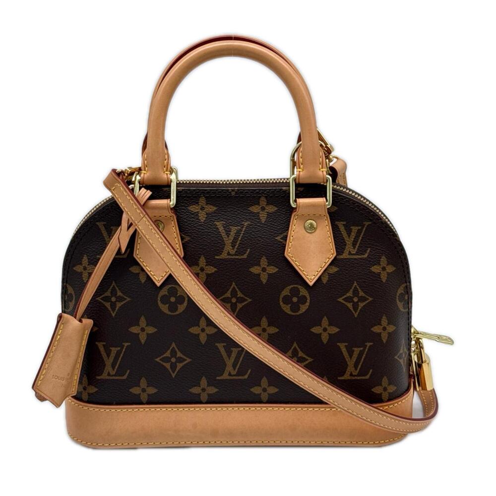 LOUIS VUITTON Monogram Alma BB M53152 2-way handbag, brown/beige, natural lea...